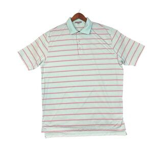 Peter Millar Summer Comfort Polo XL Performance Stretch Golf Striped Sports